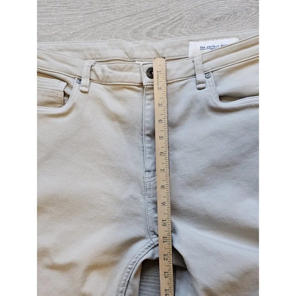 The Perfect Jean NYC Pants Mens 36x30 Denkhaki Light Khaki Slim Stretch Comfort